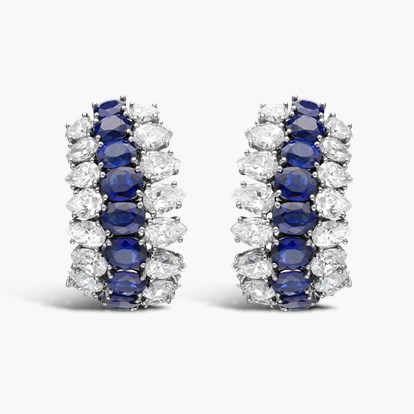 Tiffany & Co.Sapphire and Diamond Huggie Earrings