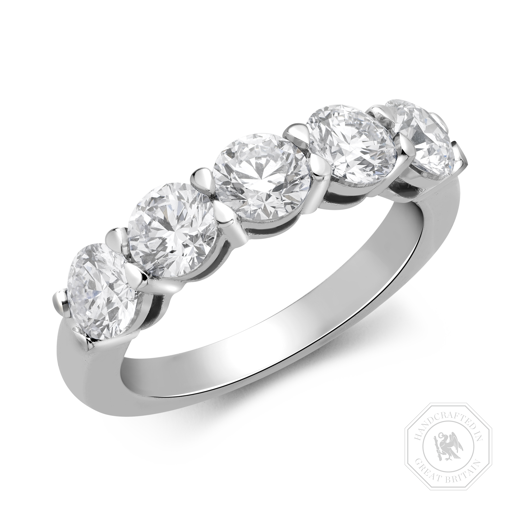 Five Stone Diamond Ring Brilliant cut, Claw set_1